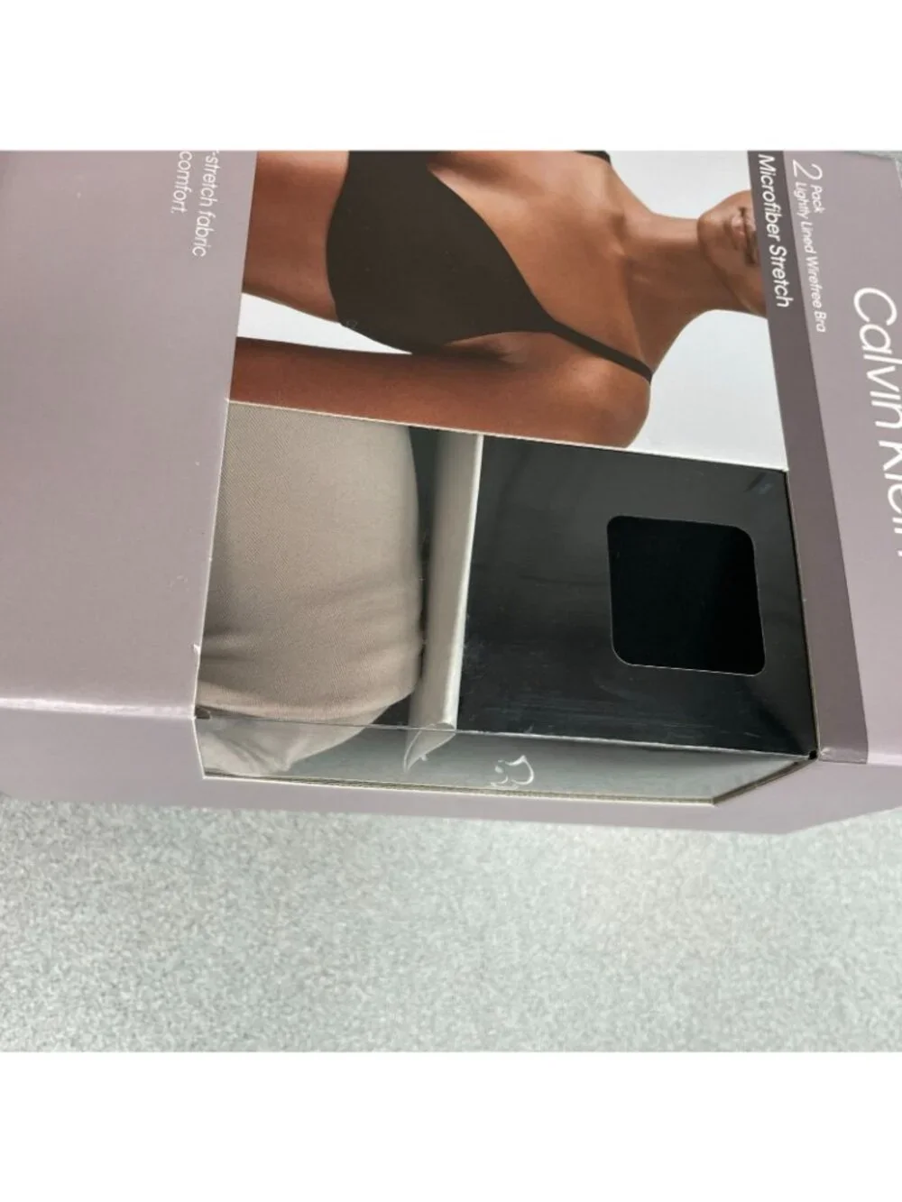 NWT Calvin Klein Women's M 2-Pack Lightly Lined Wirefree Bras Black & Tan B0769